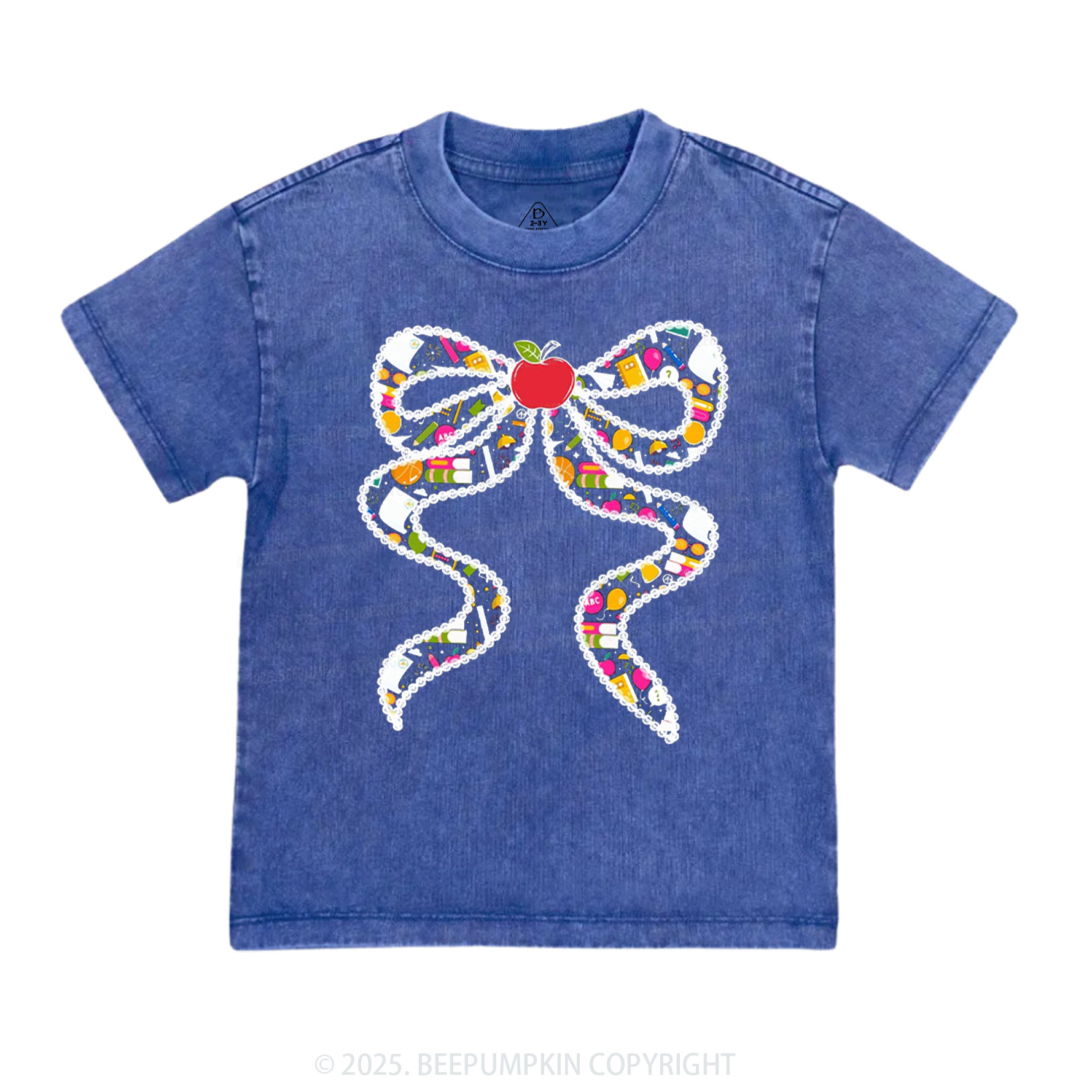 Learning Ribbon Toddler&Kids Washed Tees