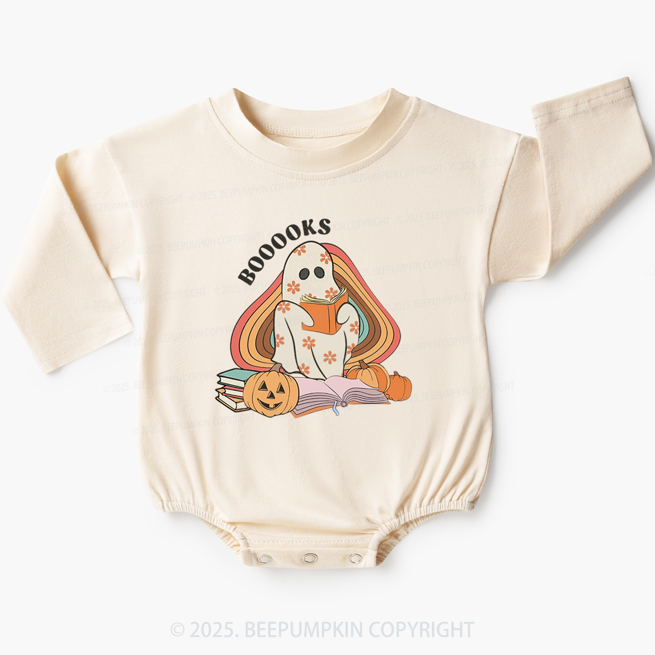 Books Ghost Baby Bubble Romper Beepumpkin