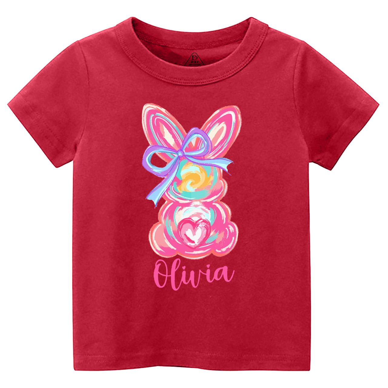 Personalized Girl Name Easter Bunny Toddler&Kid's Tees Beepumpkin