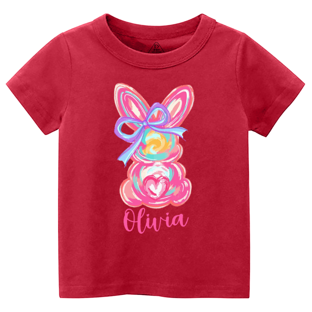 Personalized Girl Name Easter Bunny Toddler&Kid's Tees Beepumpkin