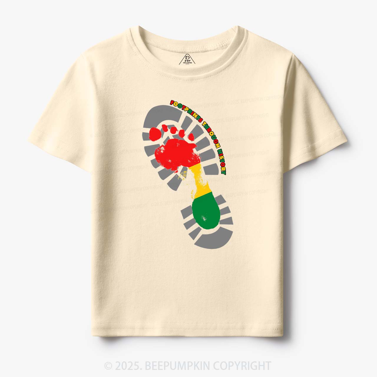 Black History Month Footprint Toddler&Kid's Tees Beepumpkin