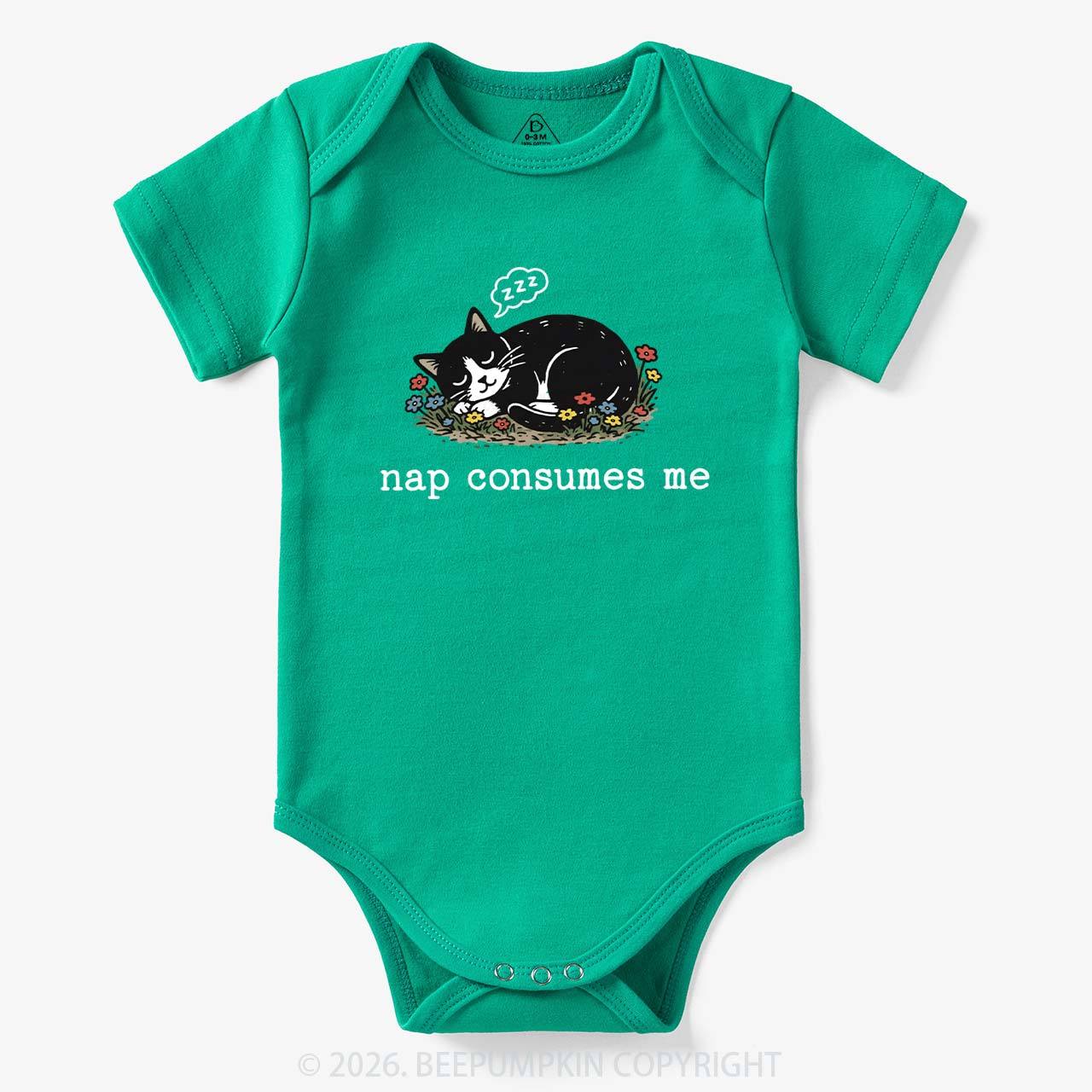 Funny Cat Meme Nap Consumes Me Bodysuit
