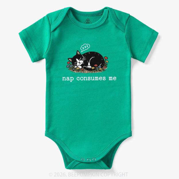 Funny Cat Meme Nap Consumes Me Bodysuit