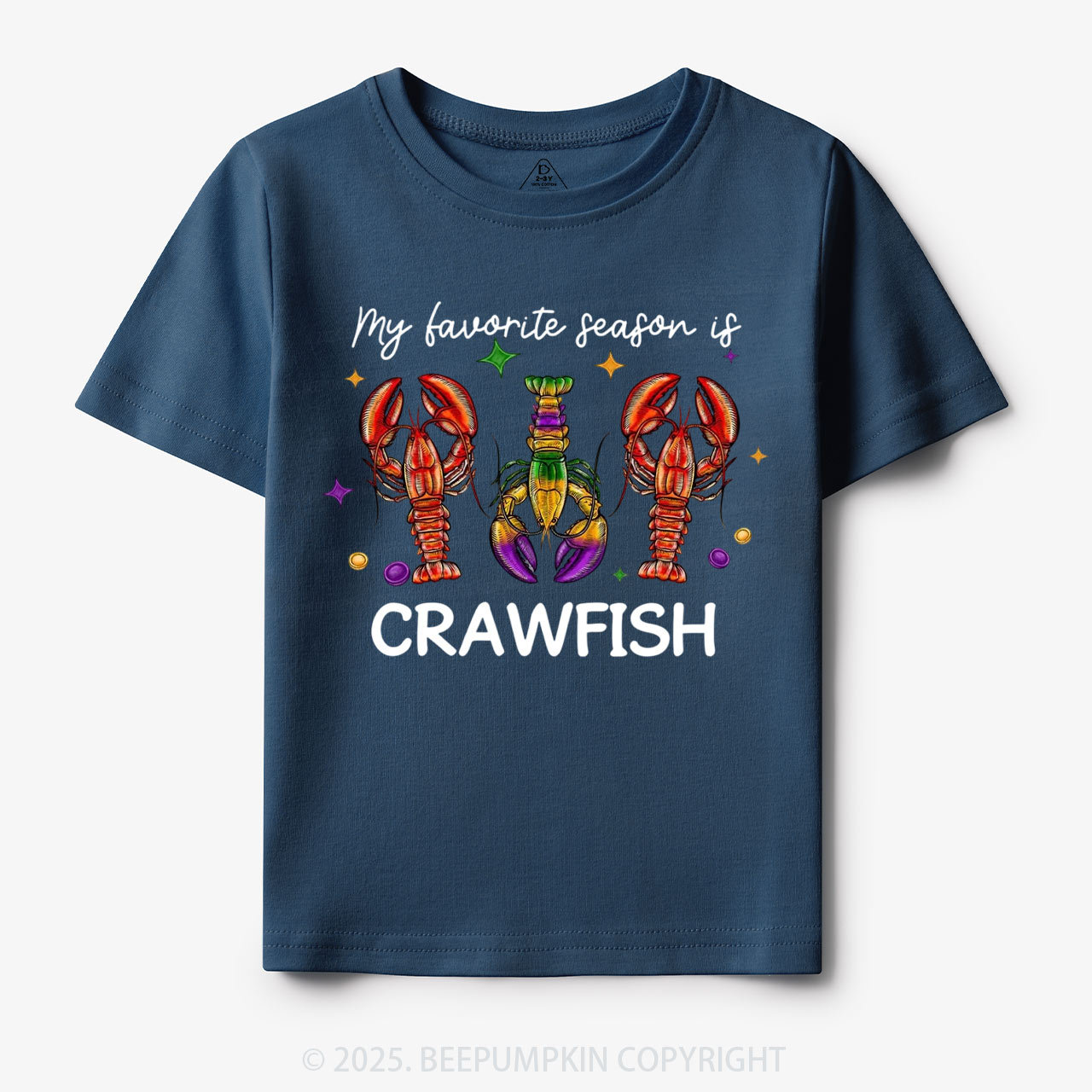 Mardi Gras Crawfish Toddler&Kid's Tees Beepumpkin
