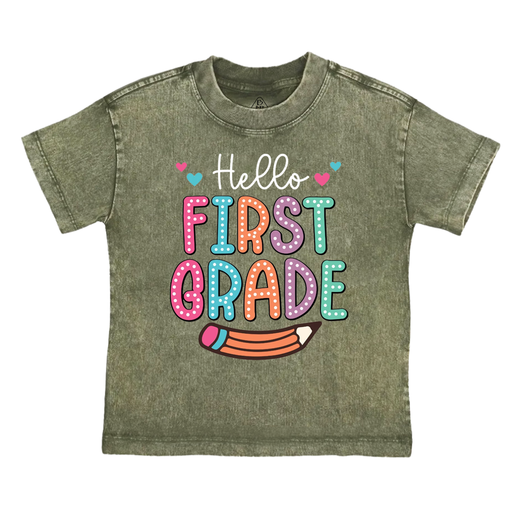 Hello Grade Back To School Toddler&Kids Washed Tees