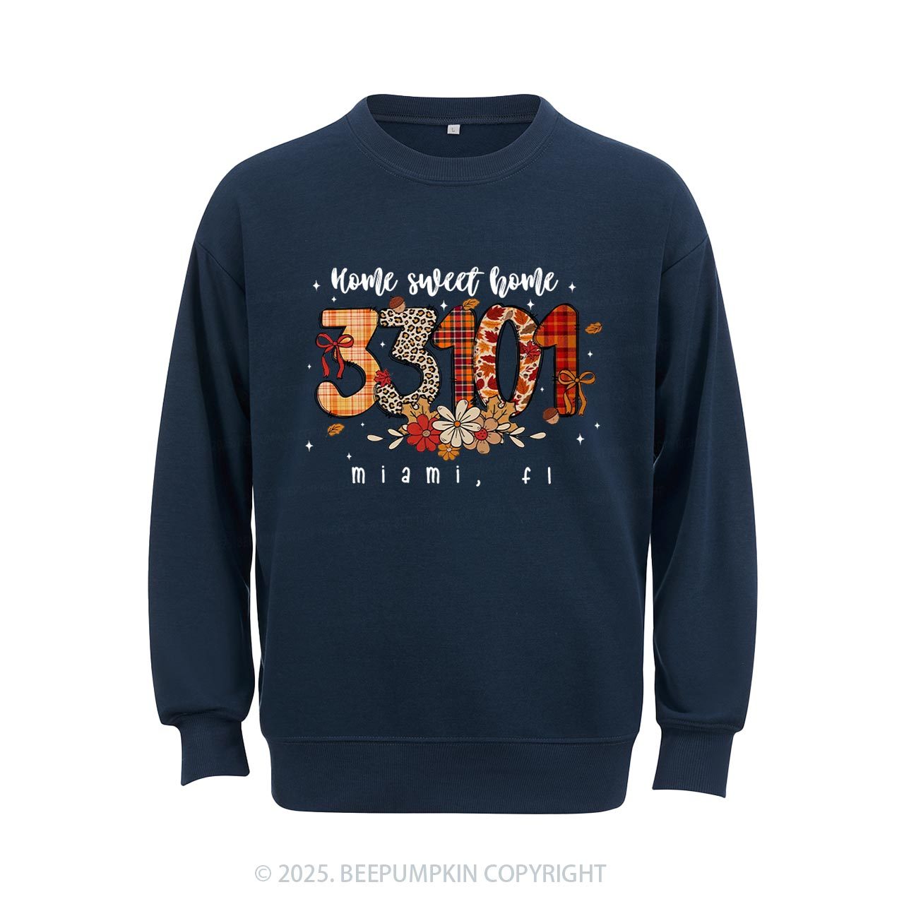 Personalized Fall Zip Code Doodle Sweatshirt Beepumpkin