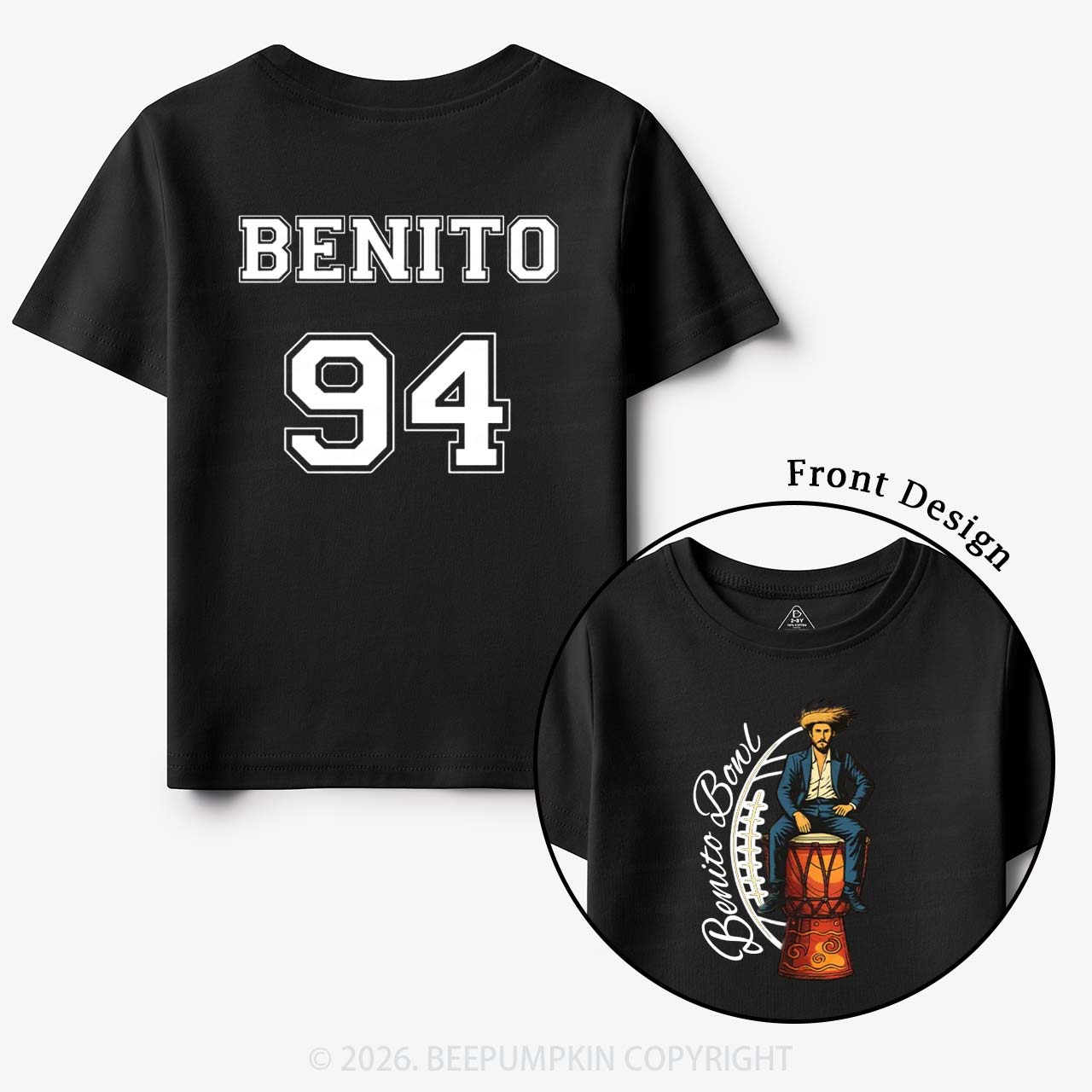 Personalized Benito Bowl Football Fan Toddler&Kid's Tees