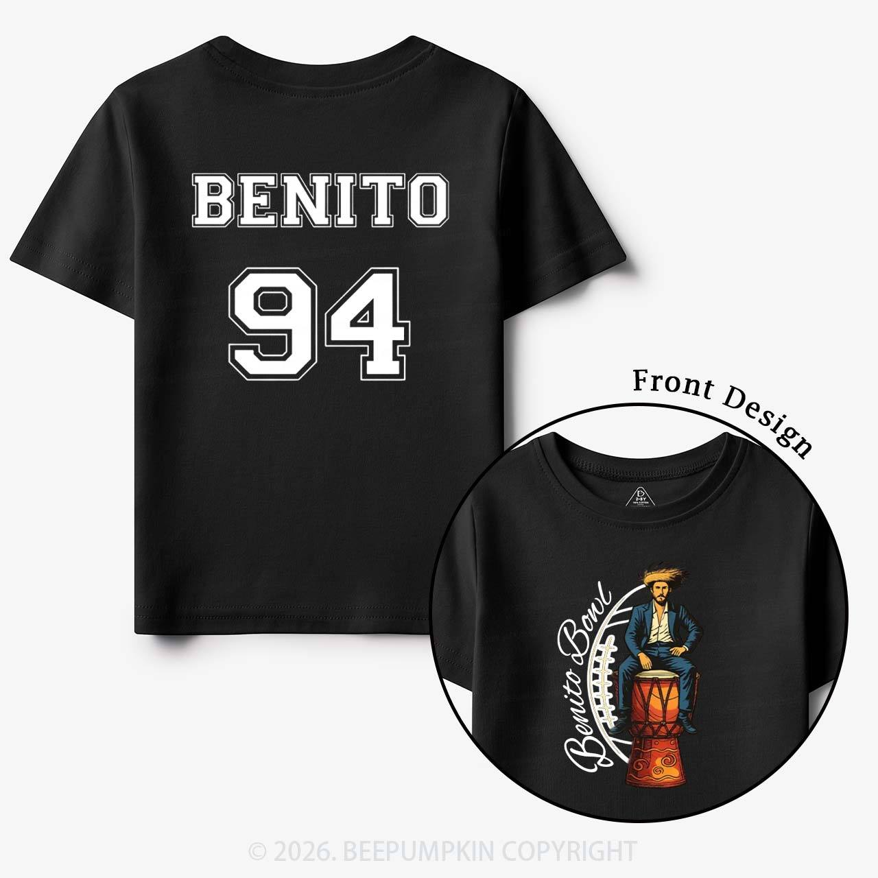 Personalized Benito Bowl Football Fan Toddler&Kid's Tees