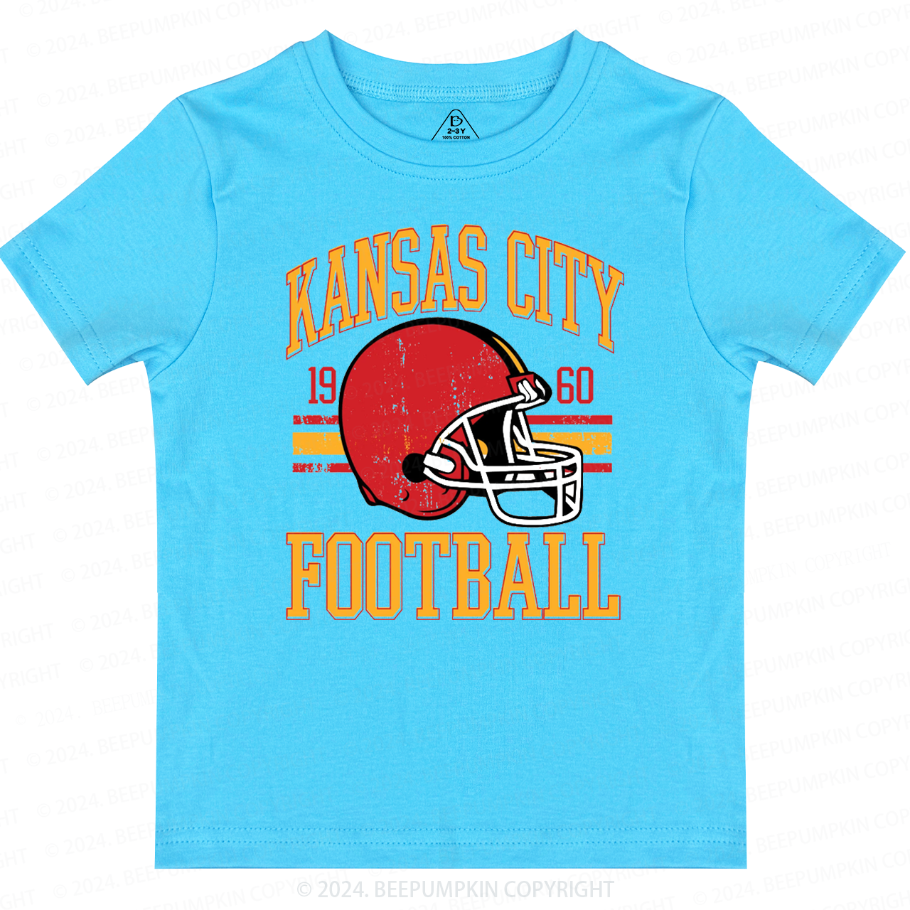 Vintage KC Football Toddler&Kids Tees Beepumpkin 