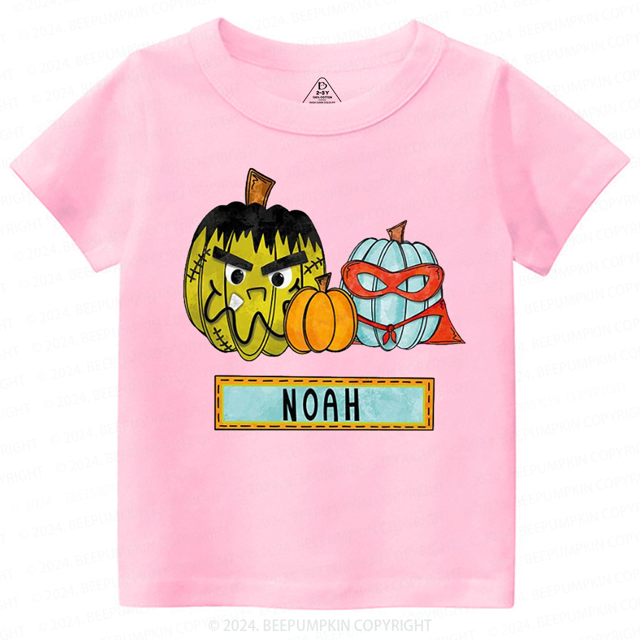Personalized Cute Pumpkin Toddler&Kids Tees 