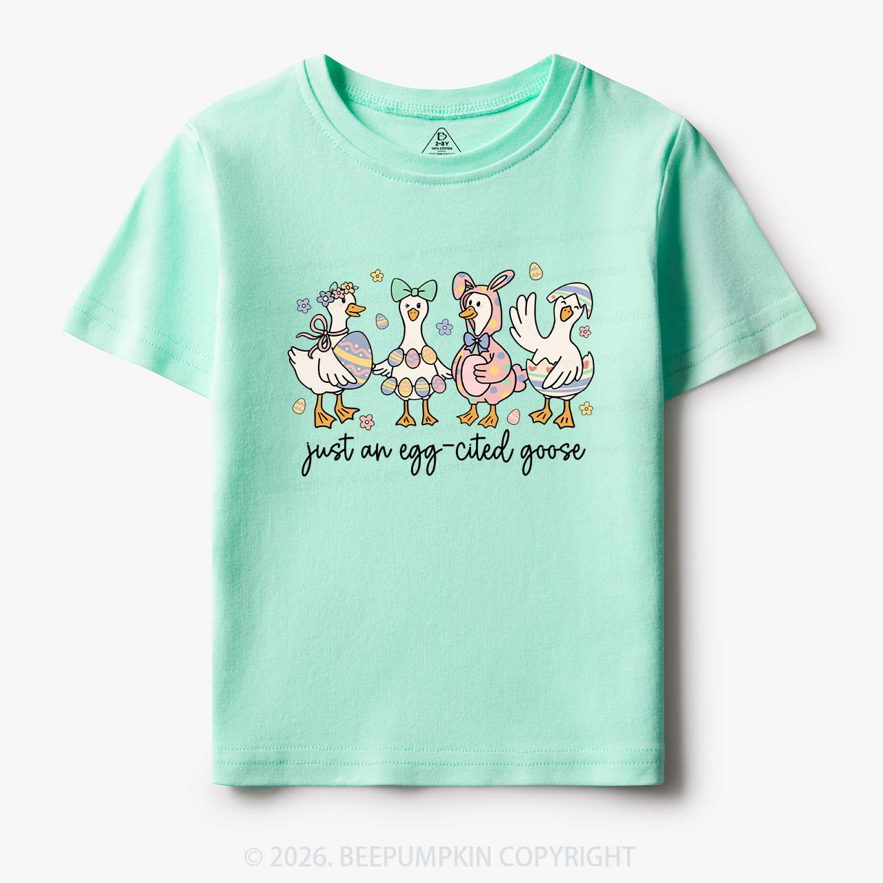 Just an Egg-cited Goose Happy Easter Toddler&Kids Tees