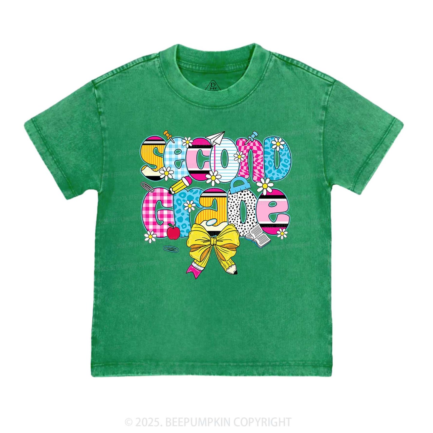 Personalized Checkered Sublimation Toddler&Kids Washed Tees