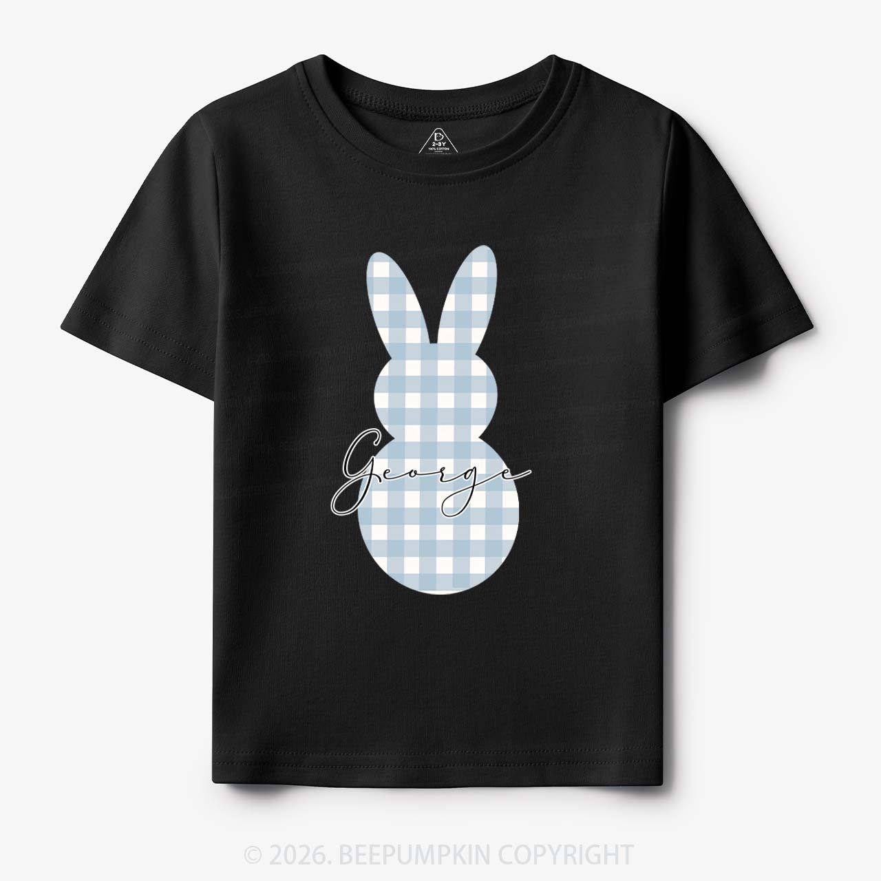 Personalised Easter Petit Gingham Bunny Toddler&Kid's Tees