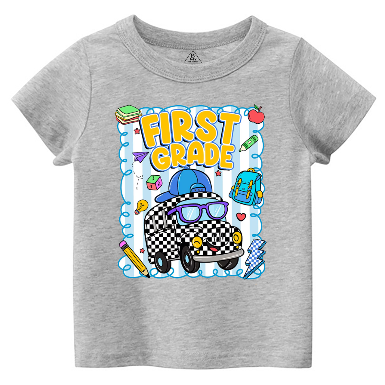 Personalized Toot Toot School Bus Toddler&Kid's Tees Beepumpkin 