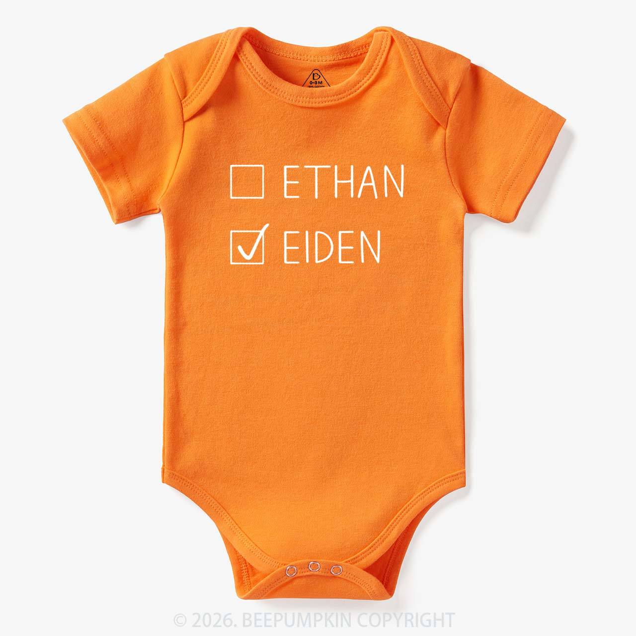 Personalized Twins Funny Bodysuit