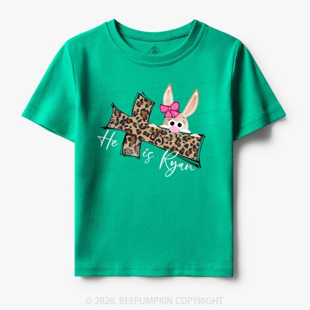 Faith Bunny & Leopard Cross Toddler&Kid's Tees