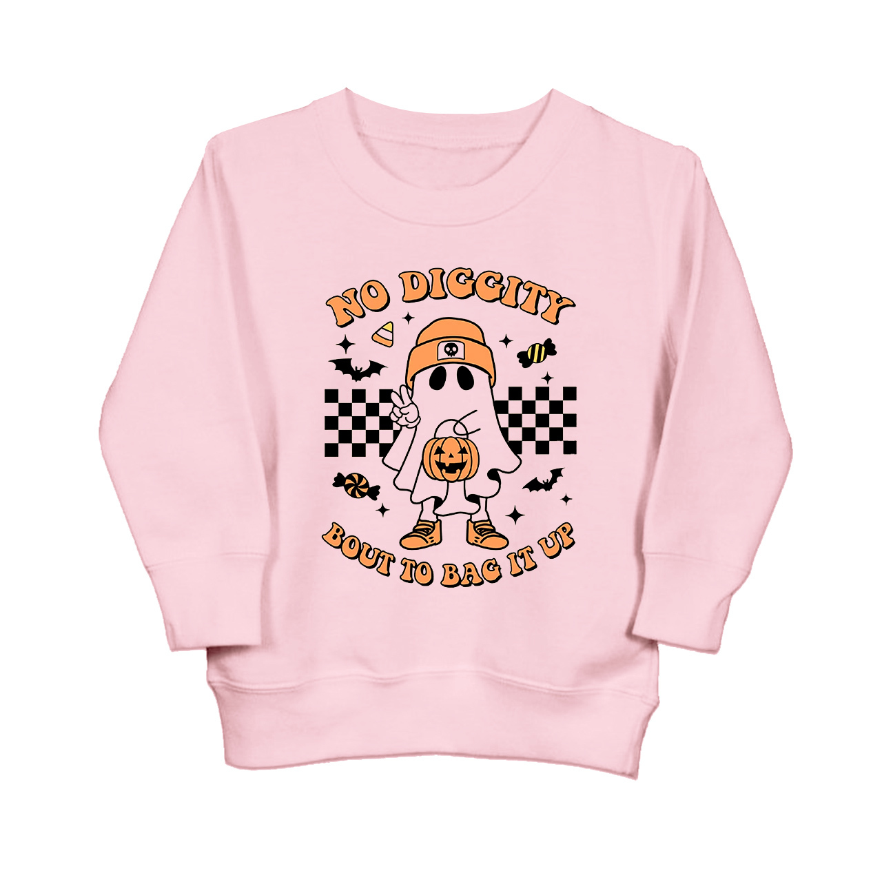 Halloween No Diggity Bout To Bag It Up Kids Sweatshirt