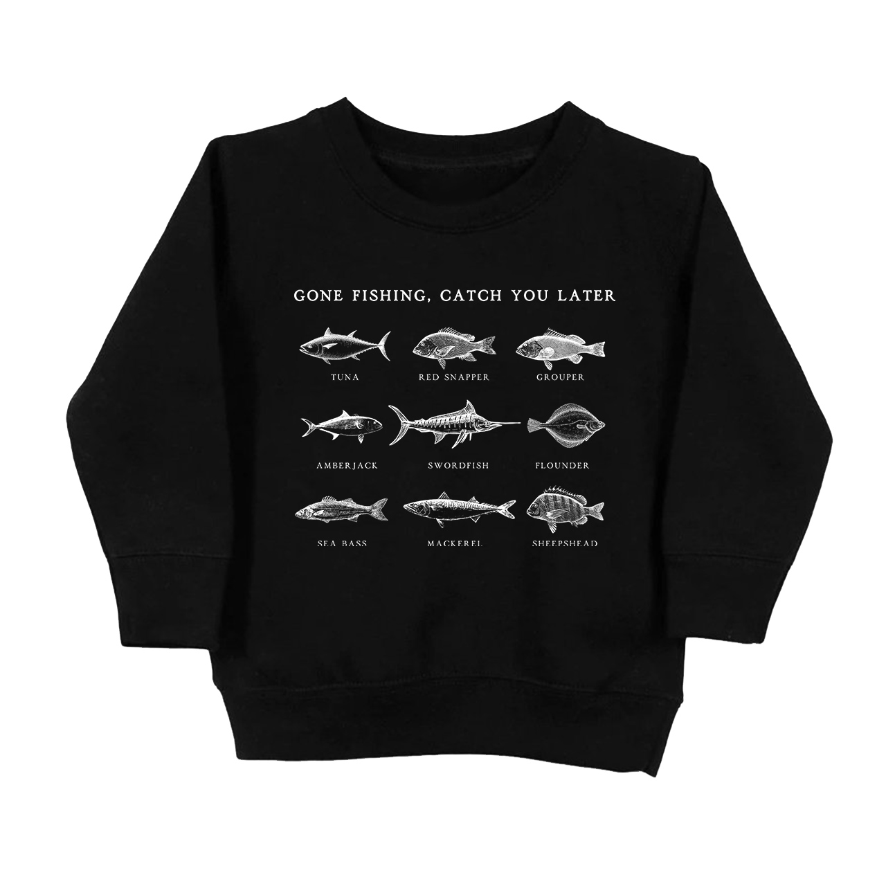 Cute Fishing Natural Sweatshirt For Kids