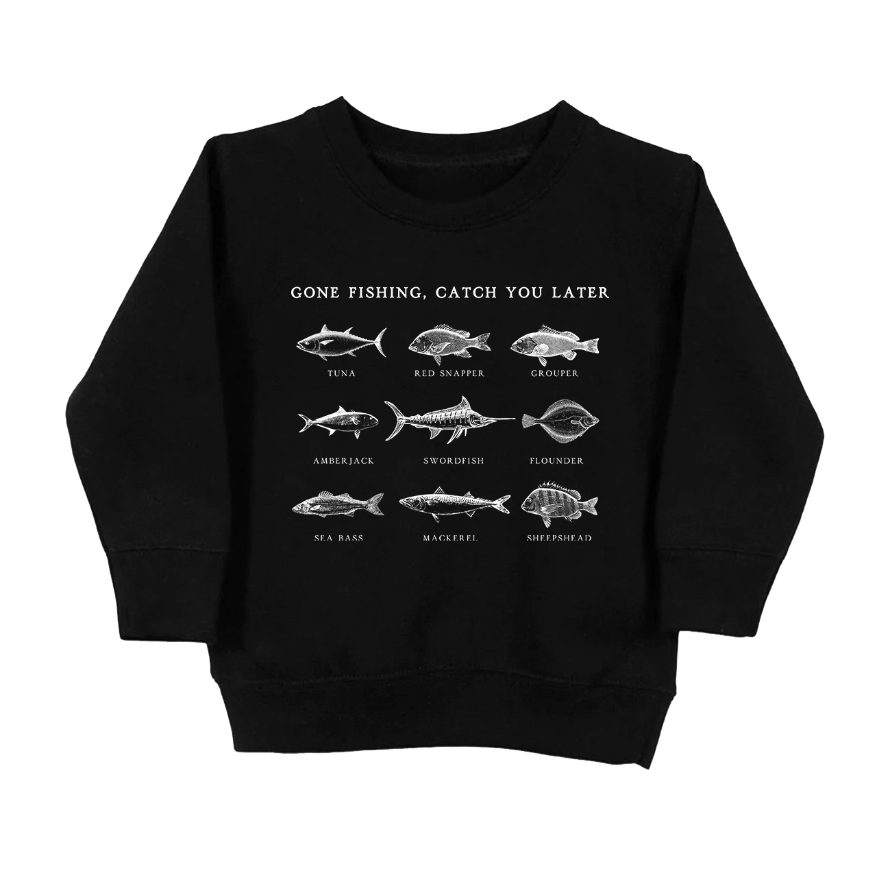 Cute Fishing Natural Sweatshirt For Kids