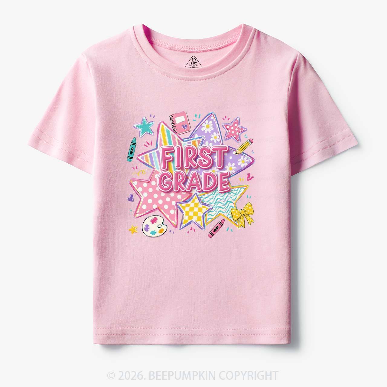 Striped Starburst Pre-K To Fourth Grade Toddler&Kid's Tees