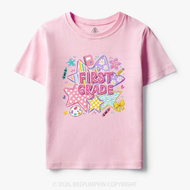 Striped Starburst Pre-K To Fourth Grade Toddler&Kid's Tees