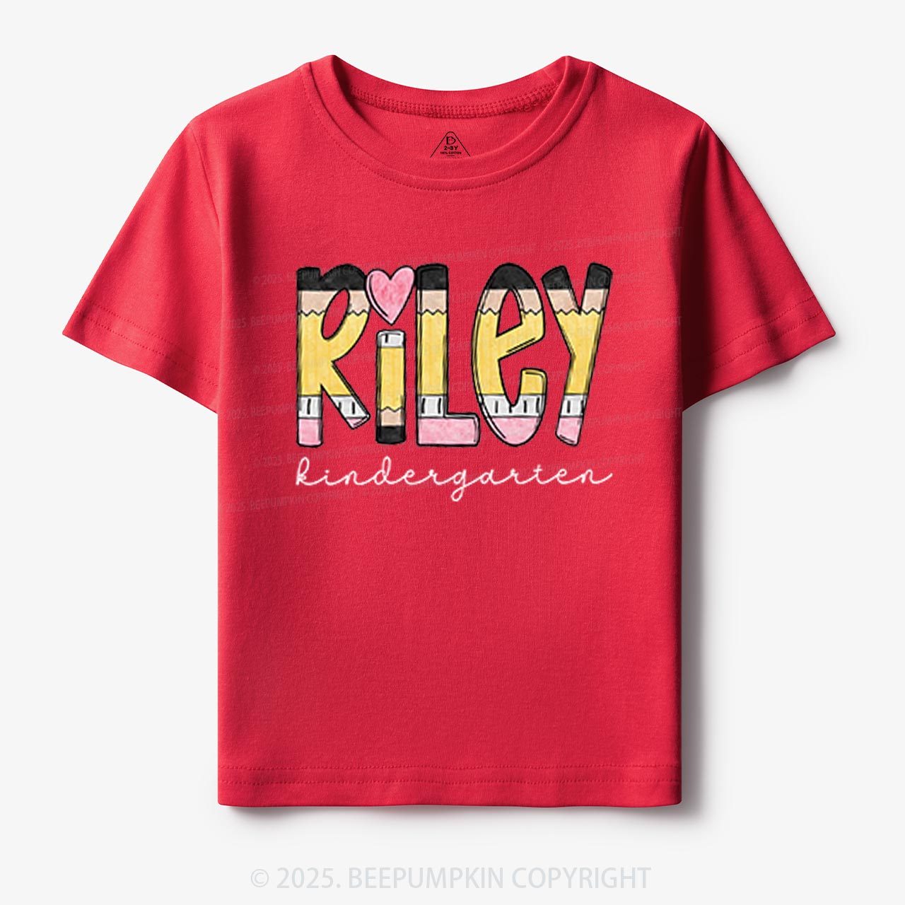 Personalized Pencil Letter Name Toddler&Kid's Tees Beepumpkin
