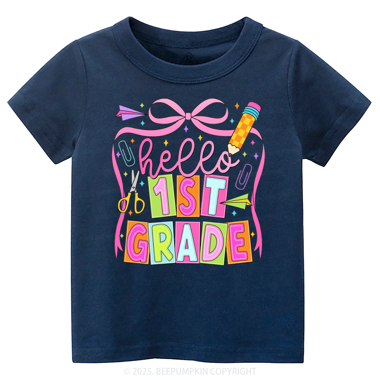 Hello 1st Grade Toddler&Kid's Tees Beepumpkin
