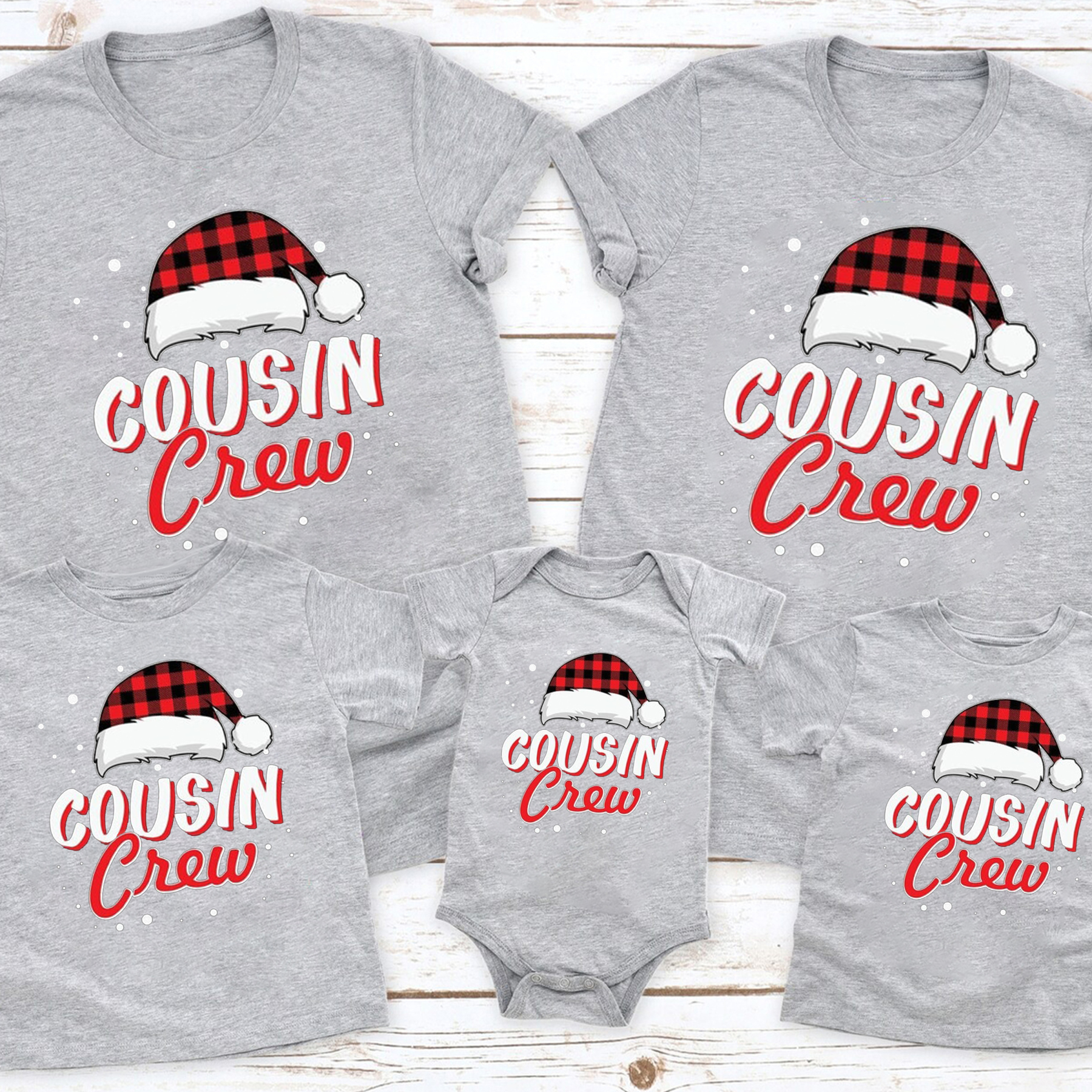 Snow&Hat Cousin Crew Christmas Family Matching Shirt