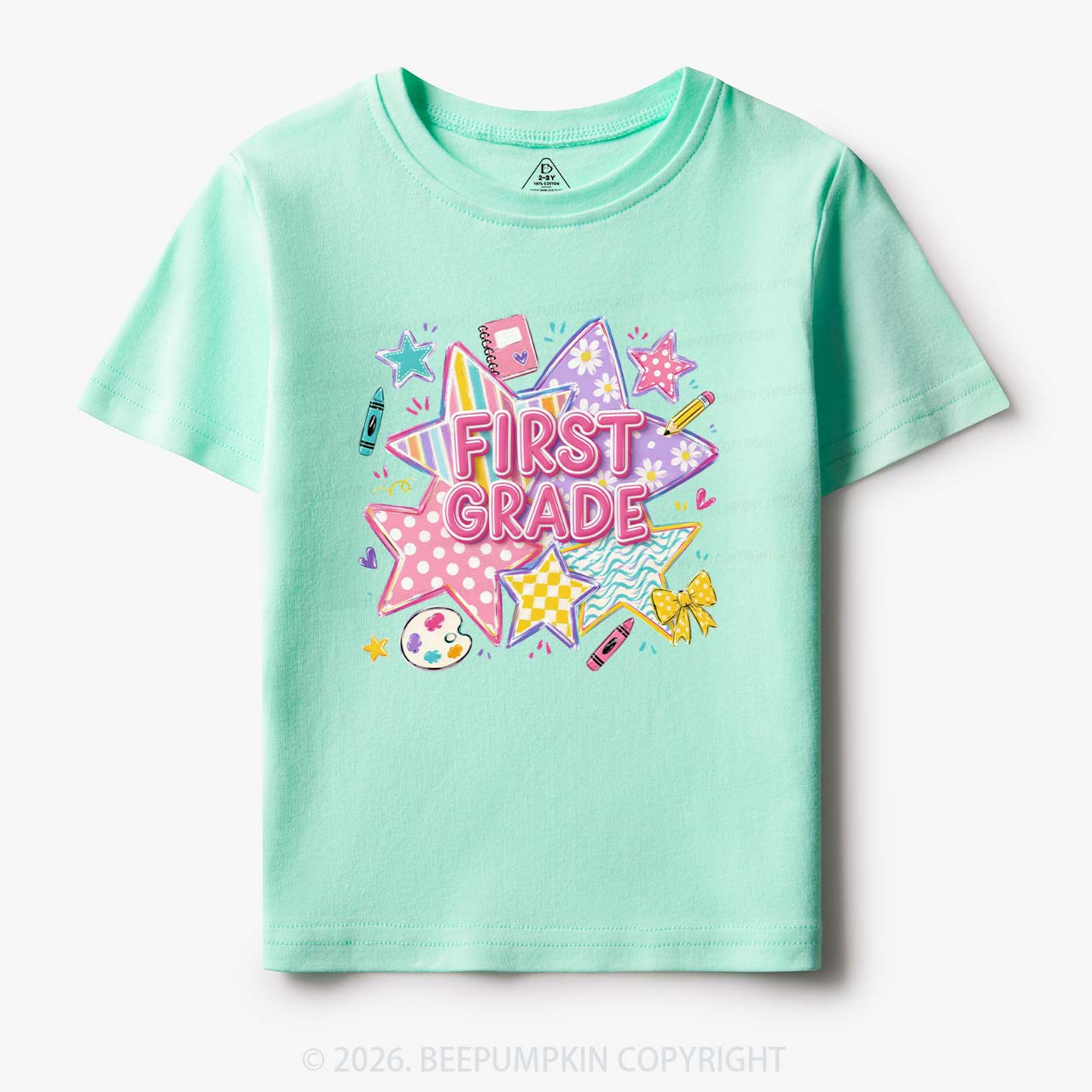 Striped Starburst Pre-K To Fourth Grade Toddler&Kid's Tees