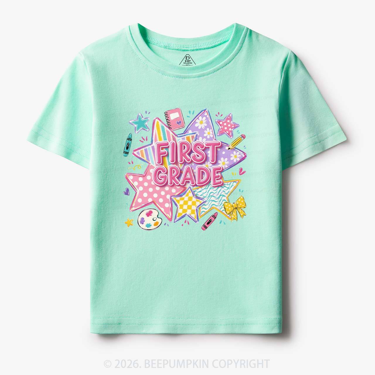 Striped Starburst Pre-K To Fourth Grade Toddler&Kid's Tees