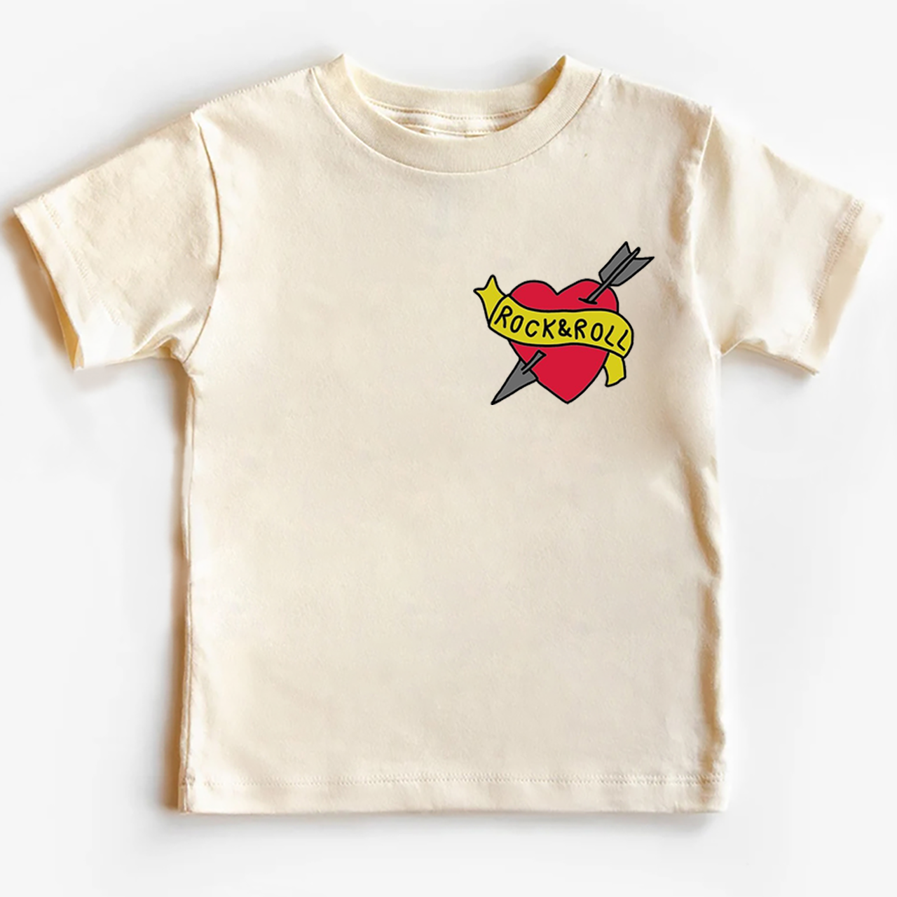 Rock&Roll Music Heart Toddler&Kids Tees 8