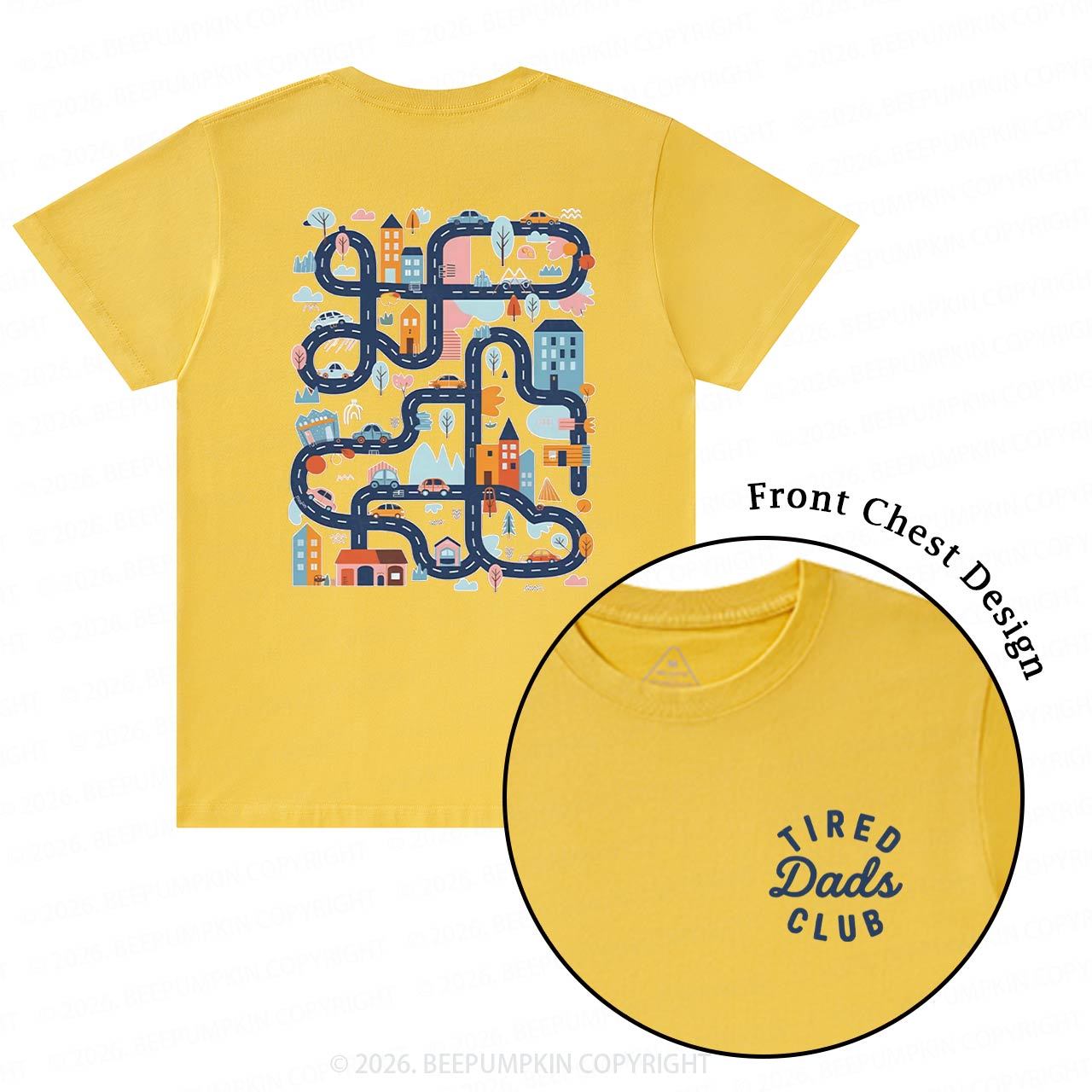 Tired Dads Club Play Cars On Dads Back T-Shirts