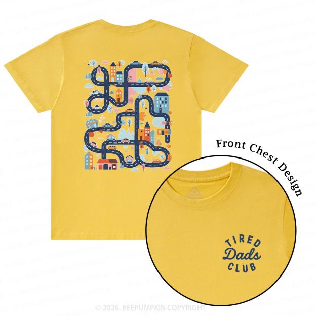 Tired Dads Club Play Cars On Dads Back T-Shirts