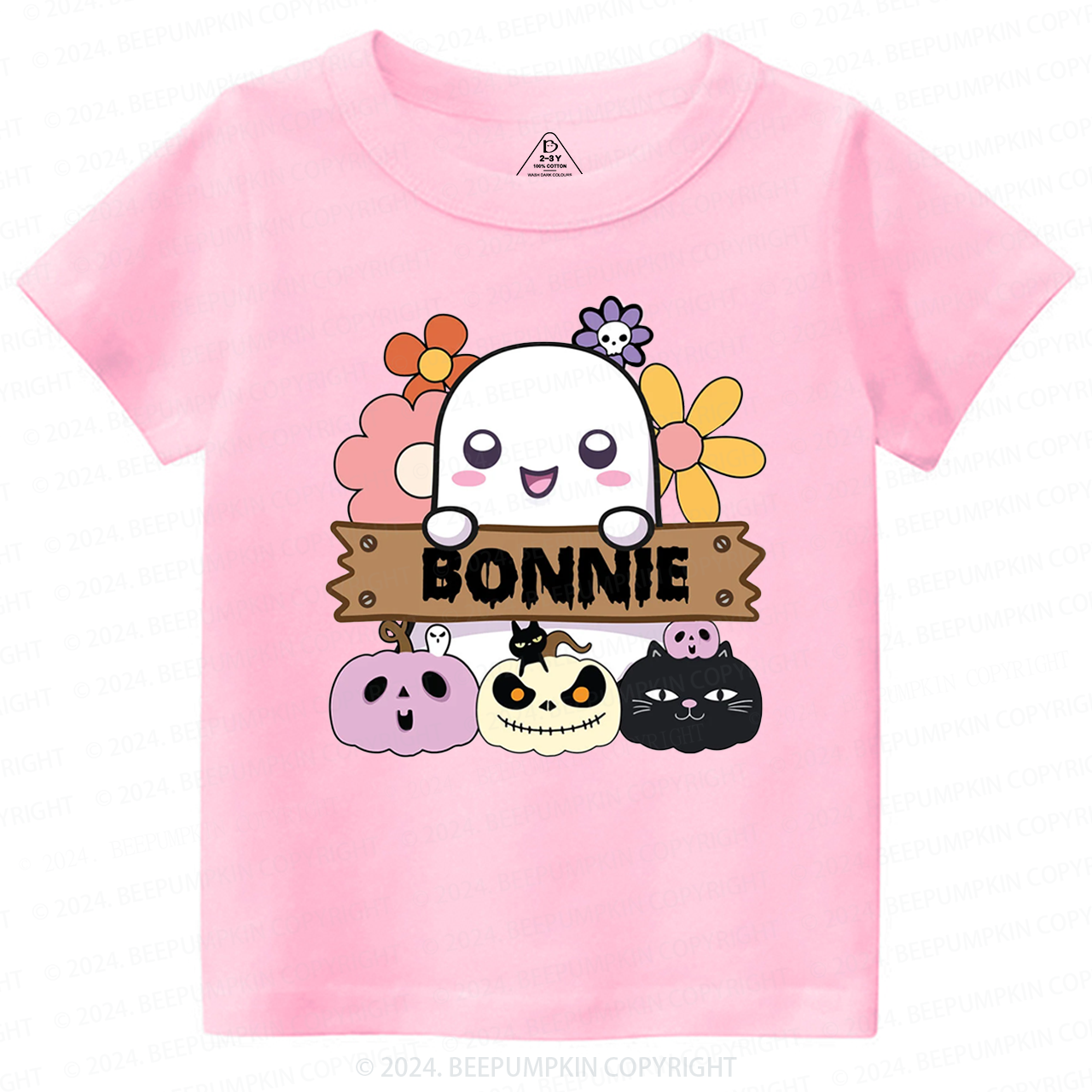Personalized Halloween Pumpkin Toddler&Kids Tees 