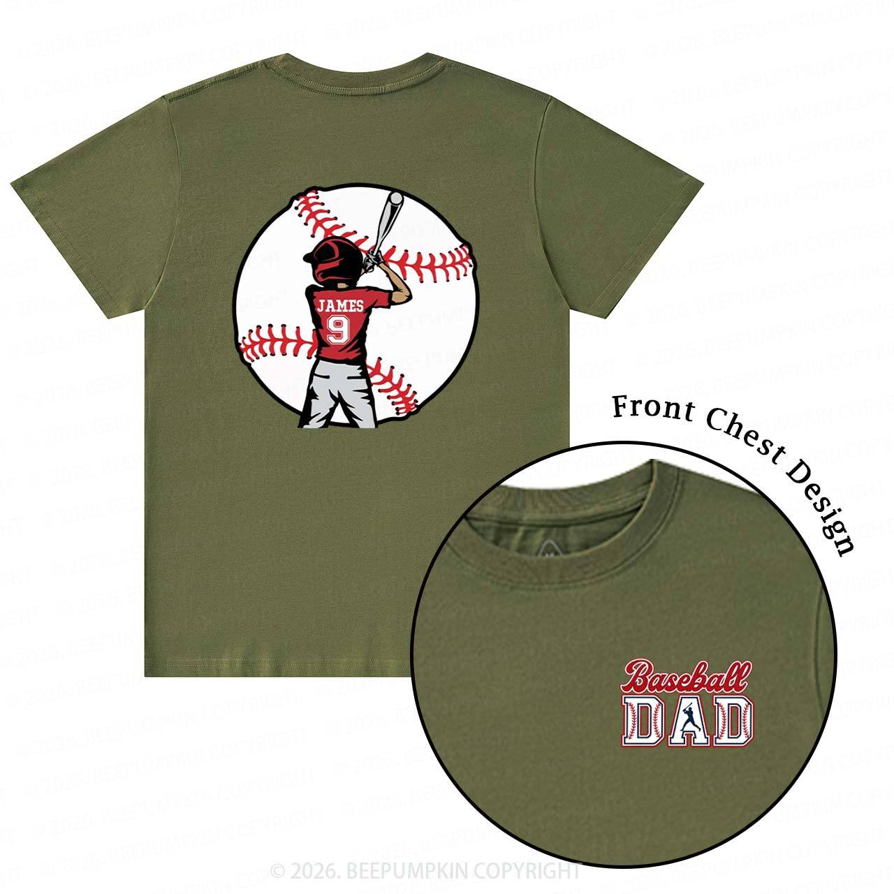 Personalized Baseball Dad Team T-Shirts