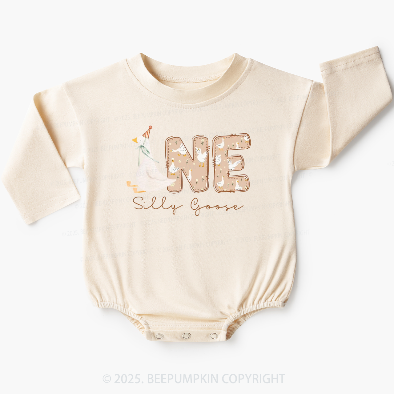 One Silly Goose Bubble Romper Beepumpkin