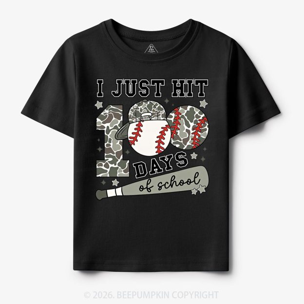 I Just Hit 100 Days Baseball School Toddler&Kid's Tees