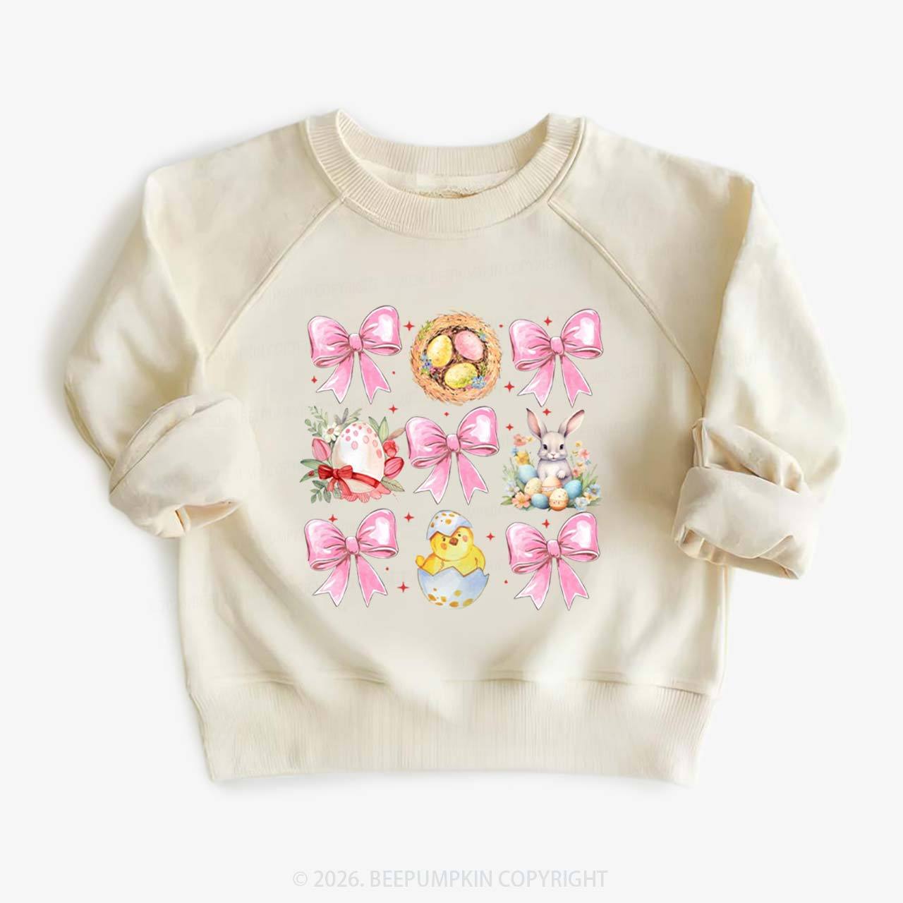 Bloom & Bunny Delight Kid's Sweatshirt
