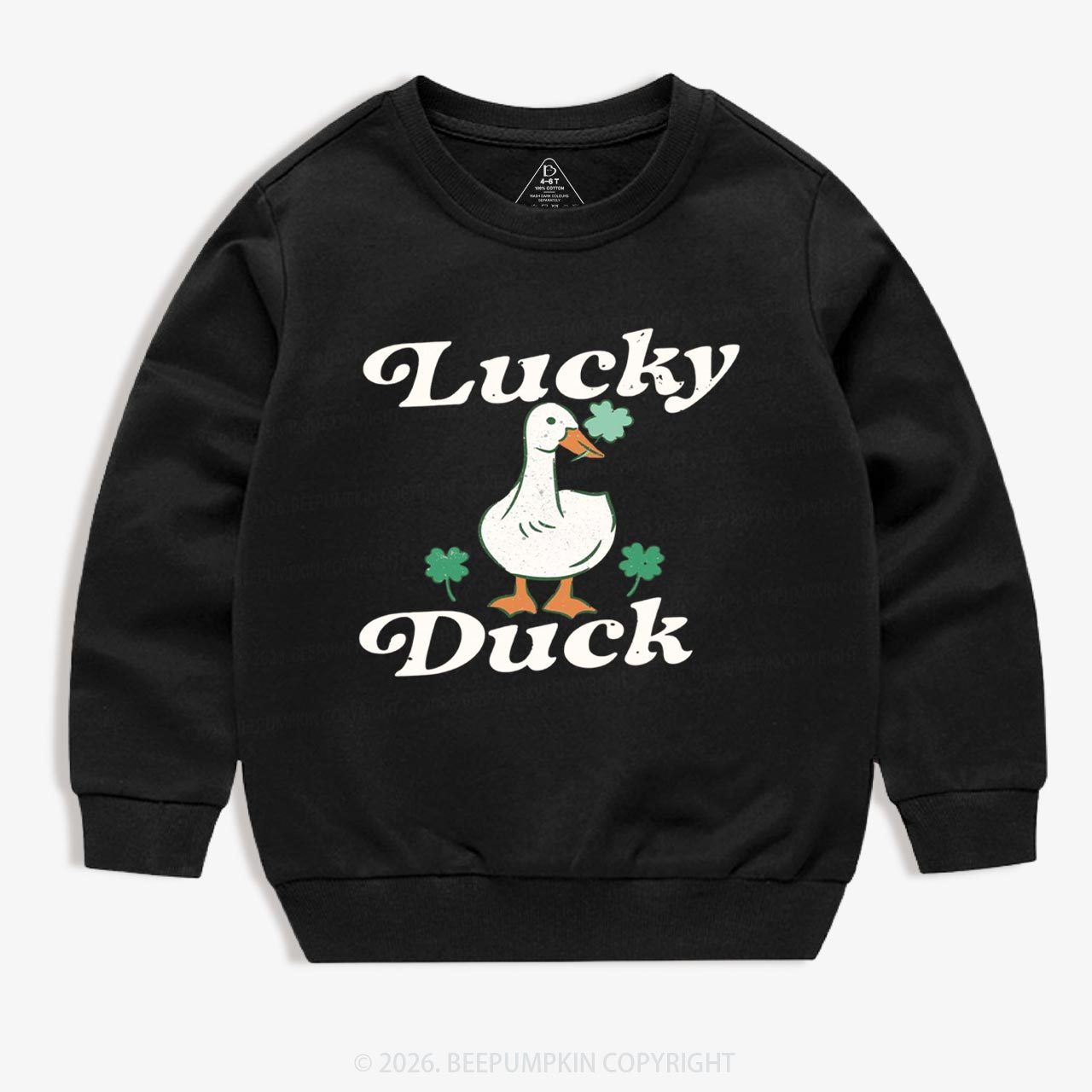 Lucky Duck St Patrick's Day Kid's Sweatshirt