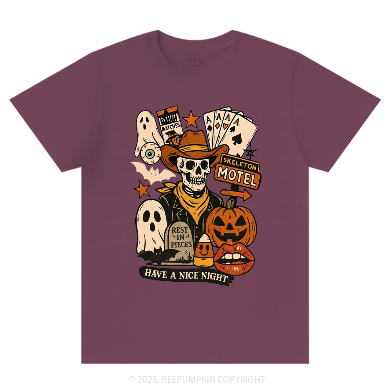 Spooky Western Skeleton T-Shirts Beepumpkin