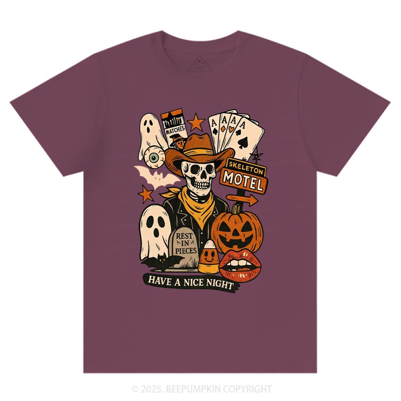 Spooky Western Skeleton T-Shirts Beepumpkin