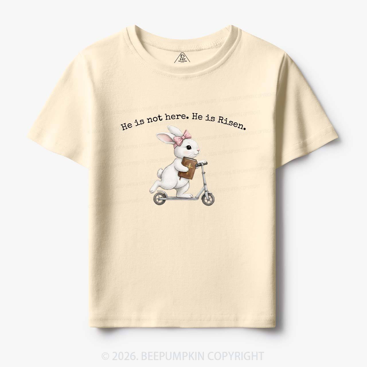 He Is Not Here He is Risen Rabbit Christian Easter Toddler&Kid's Tees