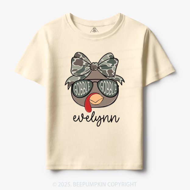 Personalized Boys/Girl Turkey Camo Thanksgiving Toddler&Kid's Tees Beepumpkin