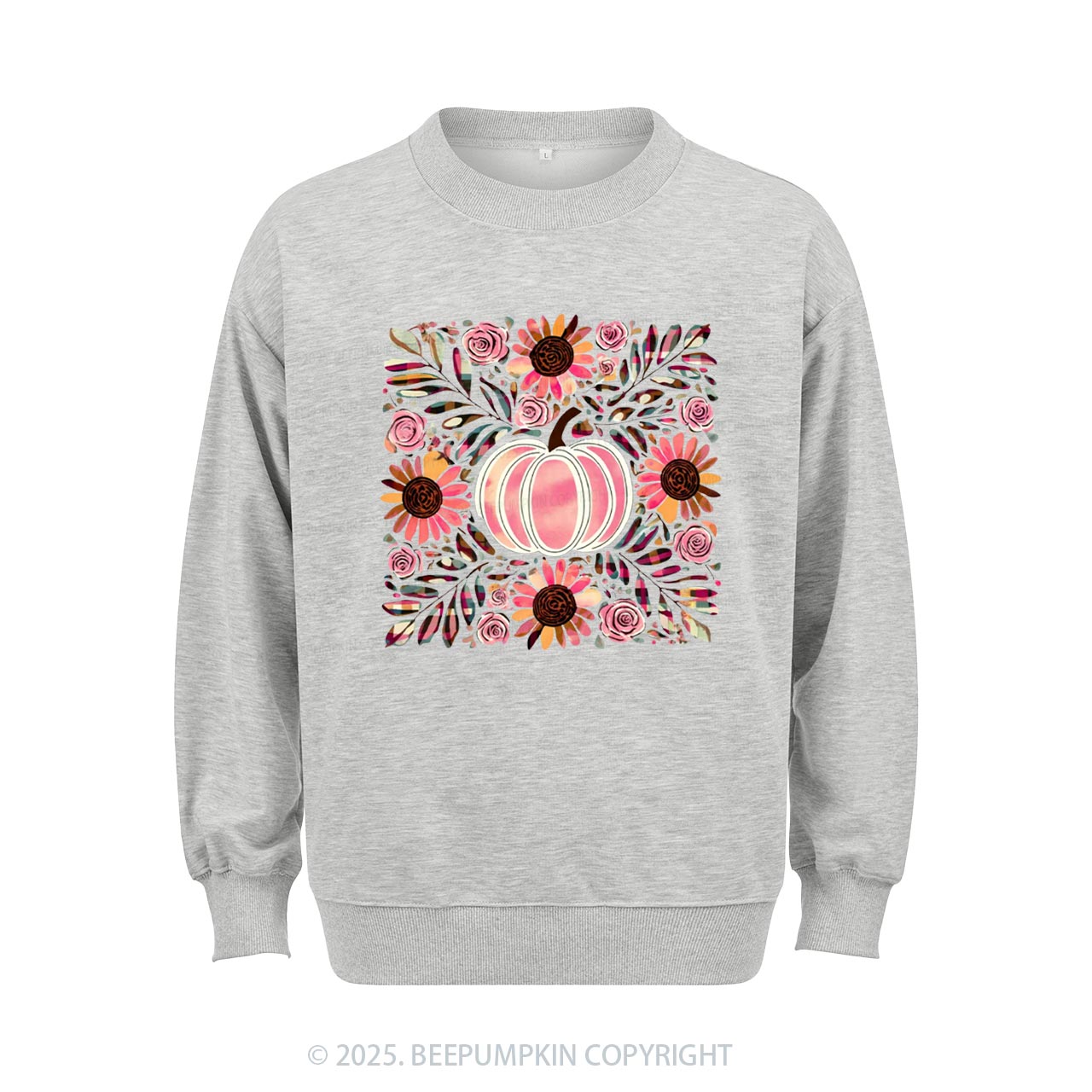 Boho Floral Pumpkin Sweatshirt Beepumpkin