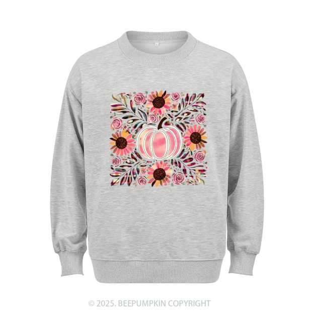 Boho Floral Pumpkin Sweatshirt Beepumpkin