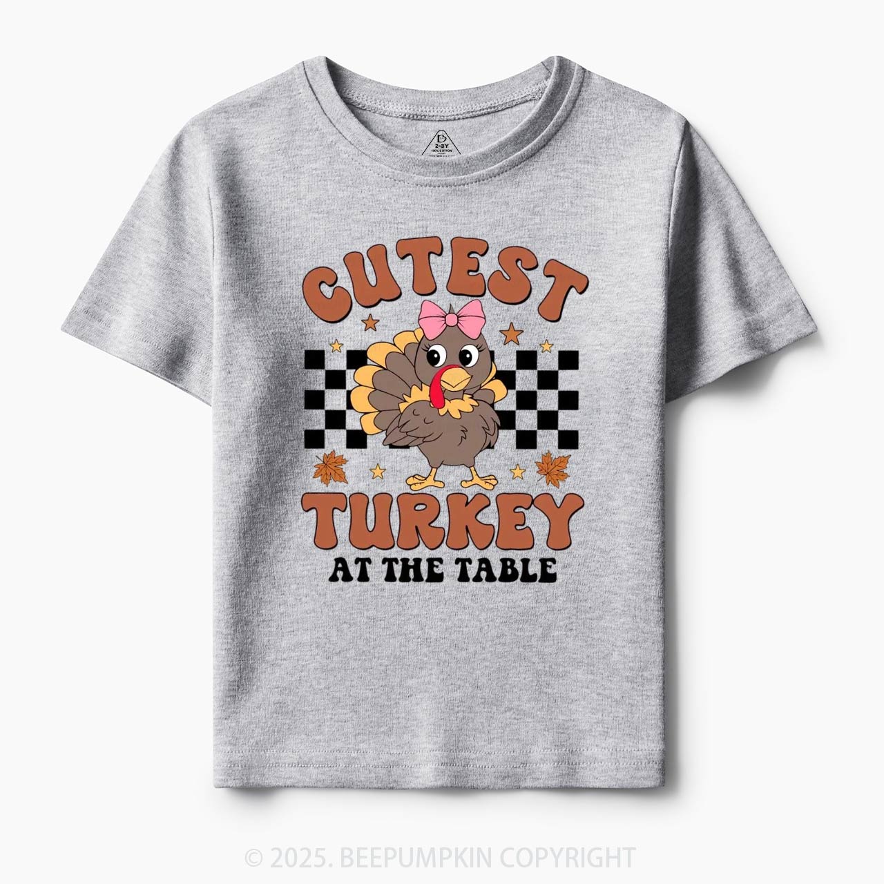 Coolest Turkey At The Table Thanksgiving Toddler&Kid's Tees Beepumpkin