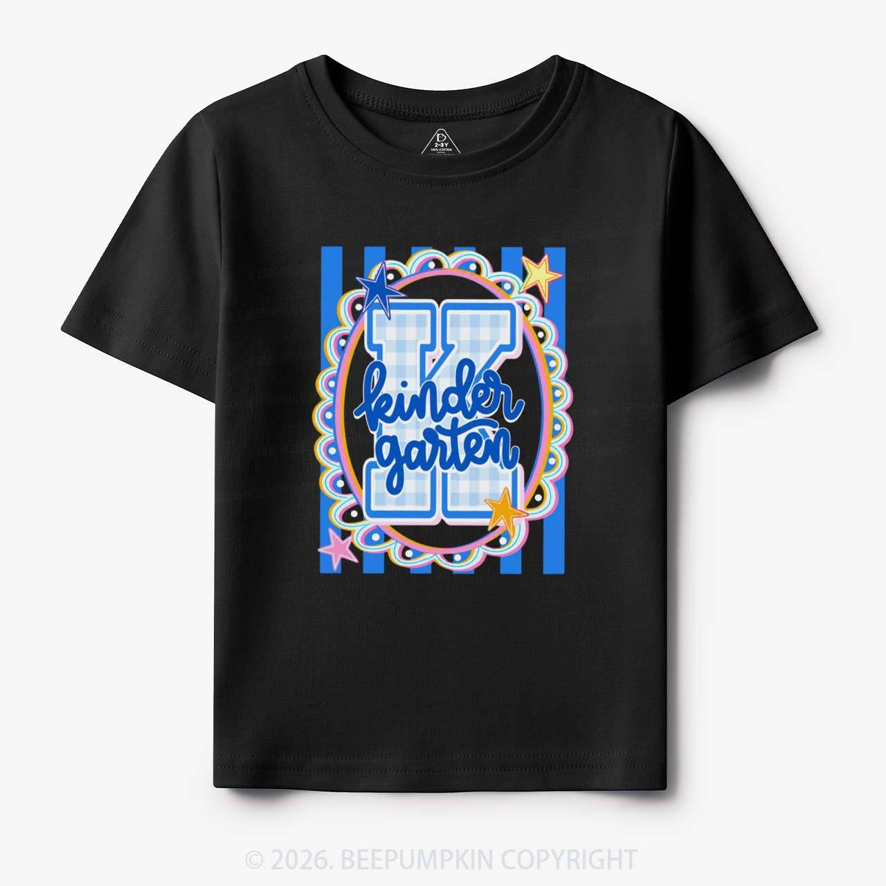 Preppy Blue Gingham Pre-K To Fourth Grade Toddler&Kid's Tees