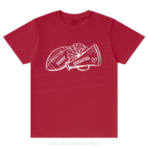 Personalized Football Cheer Mama T-Shirts Beepumpkin