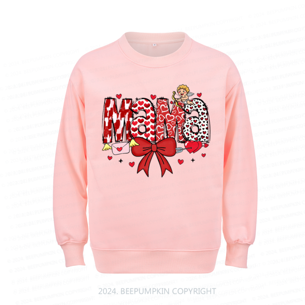 Valentine Cupid Bow Sweatshirt For Mama