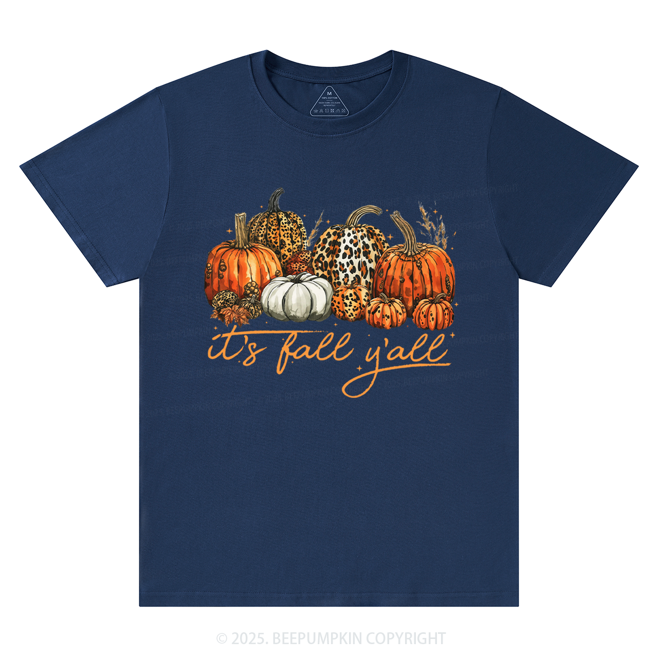 It's Fall Y'all Leopard Pumpkin T-Shirts Beepumpkin